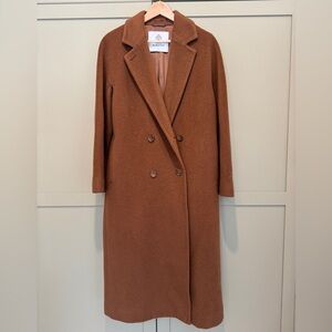 Aritzia Slouch Camel Wool Coat